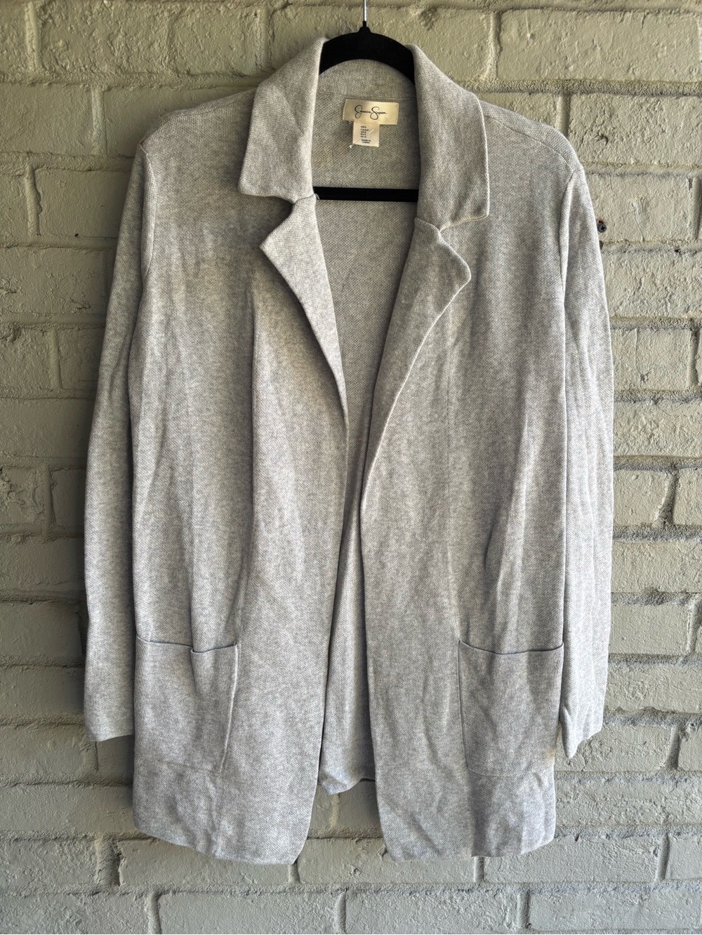 Jessica Simpson Light Gray Open Front Knit Cardigan NWOT Sz S